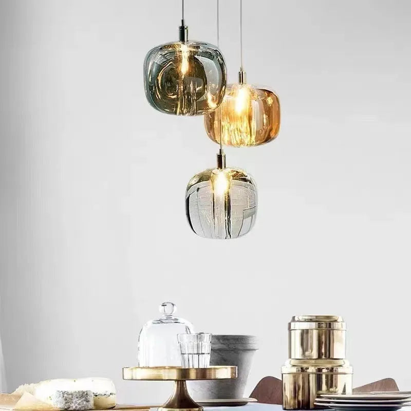 Postmodern crystal chandelier in Nordic style for corridor or bedroom, in small or large and warm light 220V