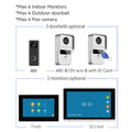 10-inch wireless video intercom doorbell system with 1080P camera and colour display