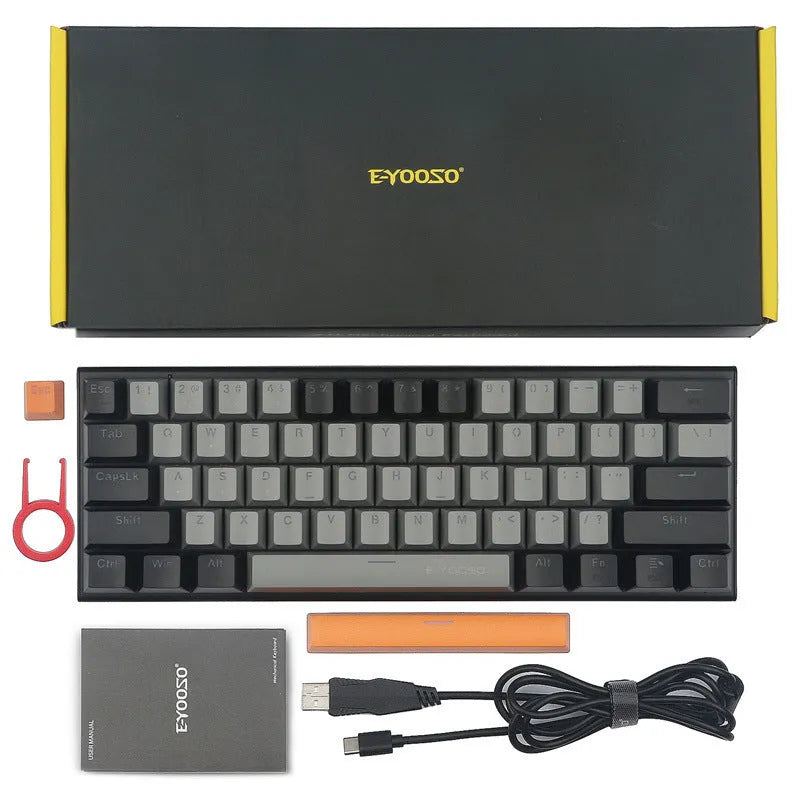 Z11 mechanical keyboard aluminium keycaps with backlighting options in black/grey colour combinations