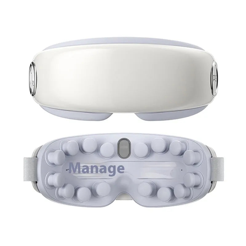 Rechargeable Bluetooth eye steam hot compress massage instrument in purplish grey colour