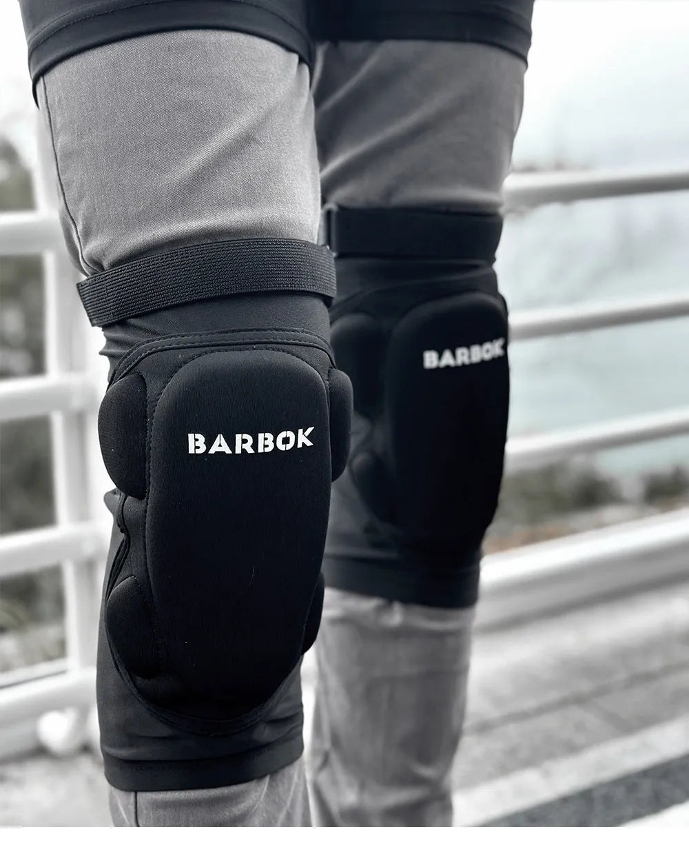 Black BA103 protective hip pad with elastic leg straps for roller skating and skateboarding safety.