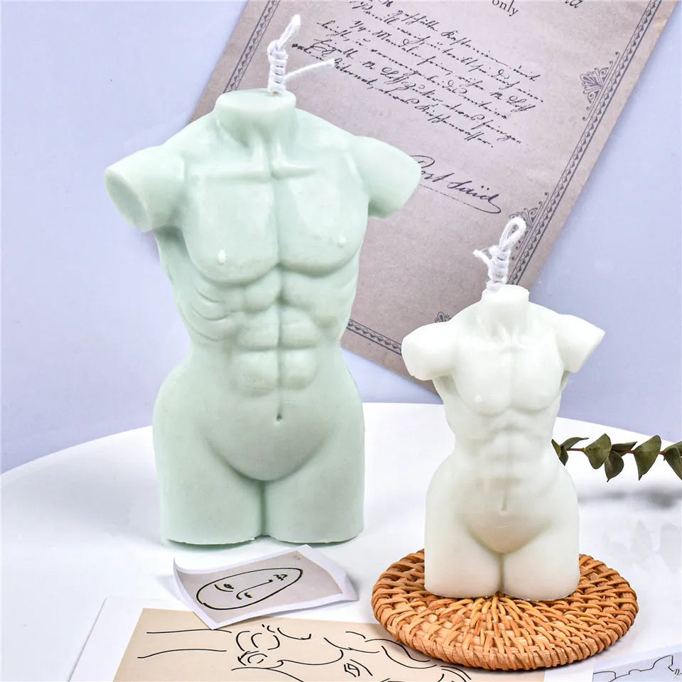 Geometric silicone mould for candles and plaster with 10cm and 14cm height sections