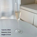 French goblet champagne glass in crystal clear colour with traditional design