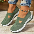 Women's low-top casual mesh shoes with a T-strap and soft PVC sole, shown in multiple colours.
