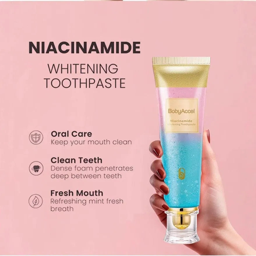 100g tube of nicotinamide whitening toothpaste for adult teeth cleaning and brightening