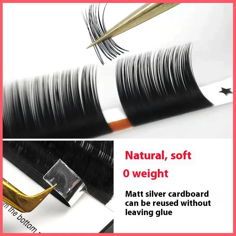 16-row dense volume false eyelashes made from mink hair with matte round wool base