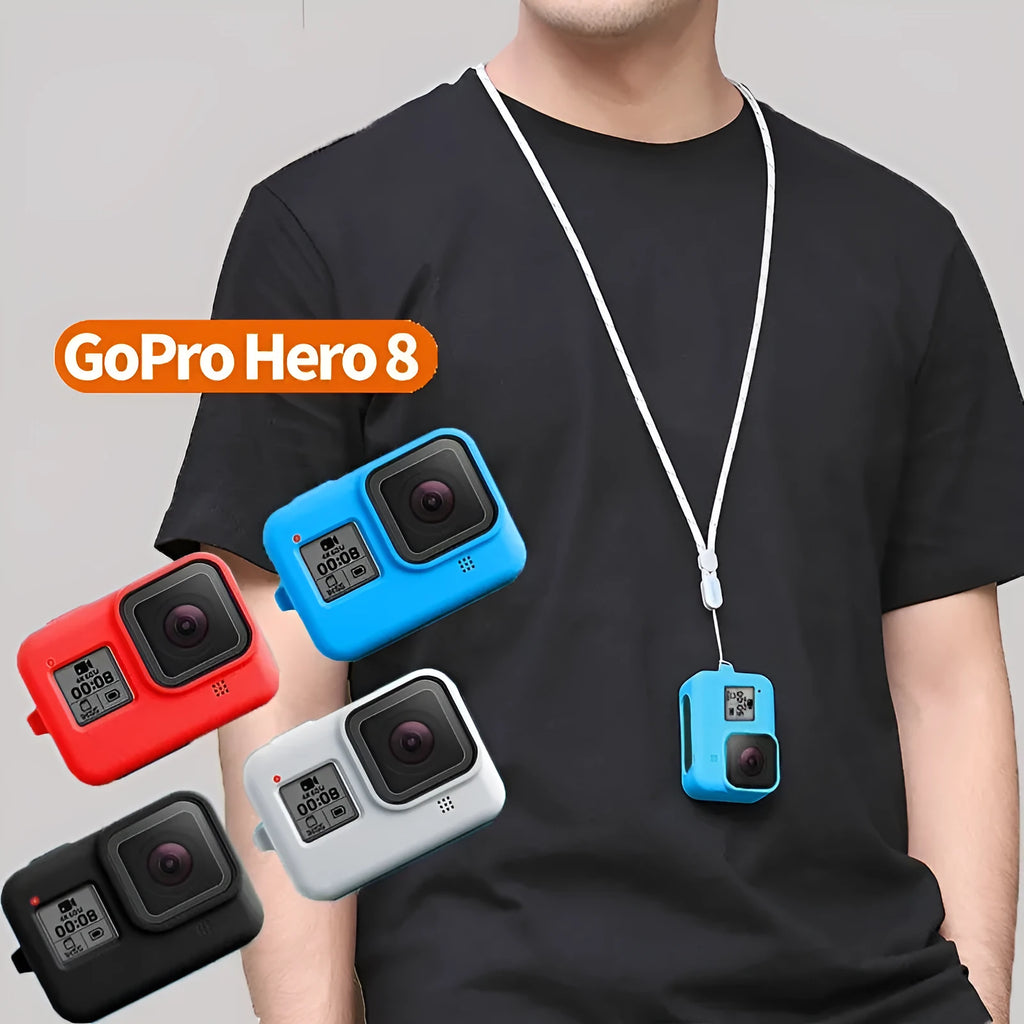 GoPro Hero8 Black silicone protective sleeve with anti-loss carrying strap accessory set