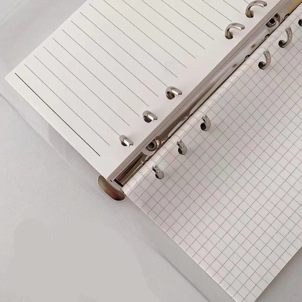 A6 loose leaf notebook with girl heart design, 80 sheets of 70g paper, 6-hole pass type construction