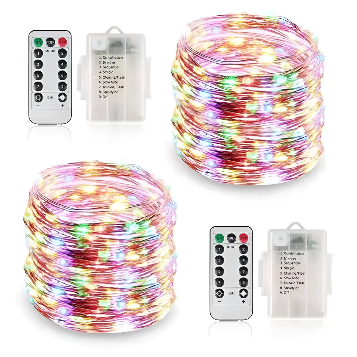 12-metre copper wire fairy lights with 120 LEDs in multiple colour options