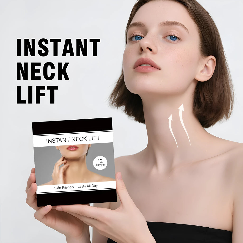 12 pack of invisible breathable neck lift stickers for physical lifting and fade neck pattern