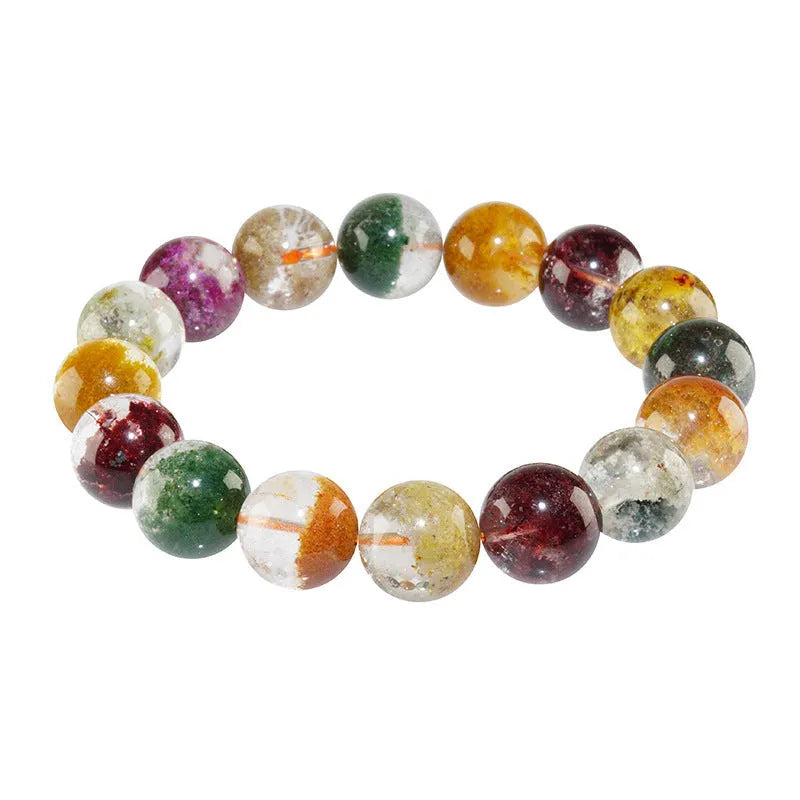 Crystal bracelet with colourful ghost cornucopia design on 10mm ball beads