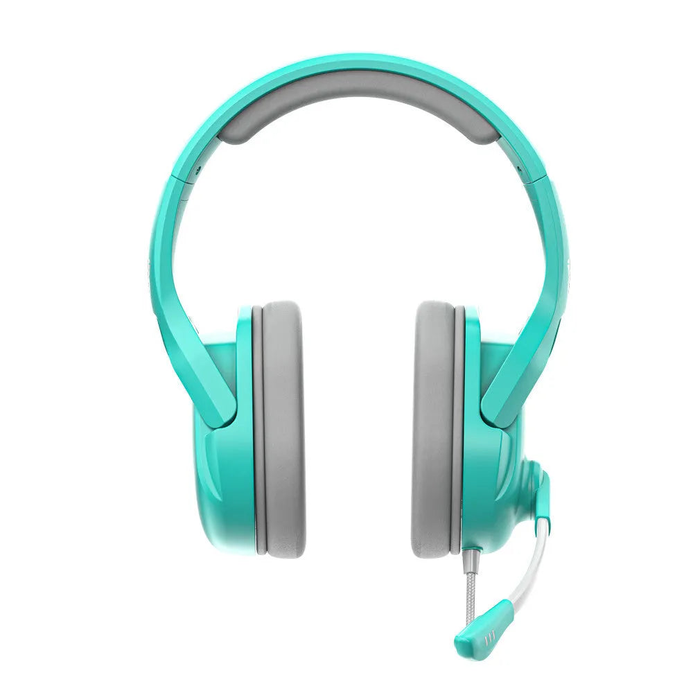 MH86 Esports wired over-ear gaming headset with microphone in black or white colour with 2-metre USB cable.