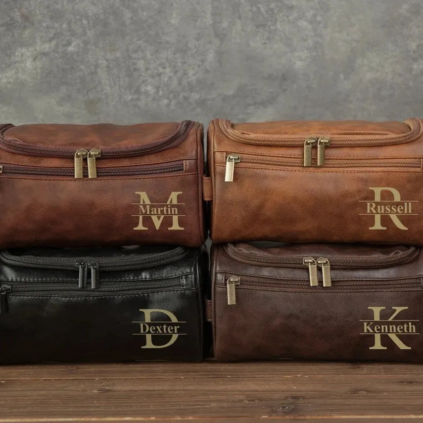 Men's PU travel bag in four colour options with included makeup pouch