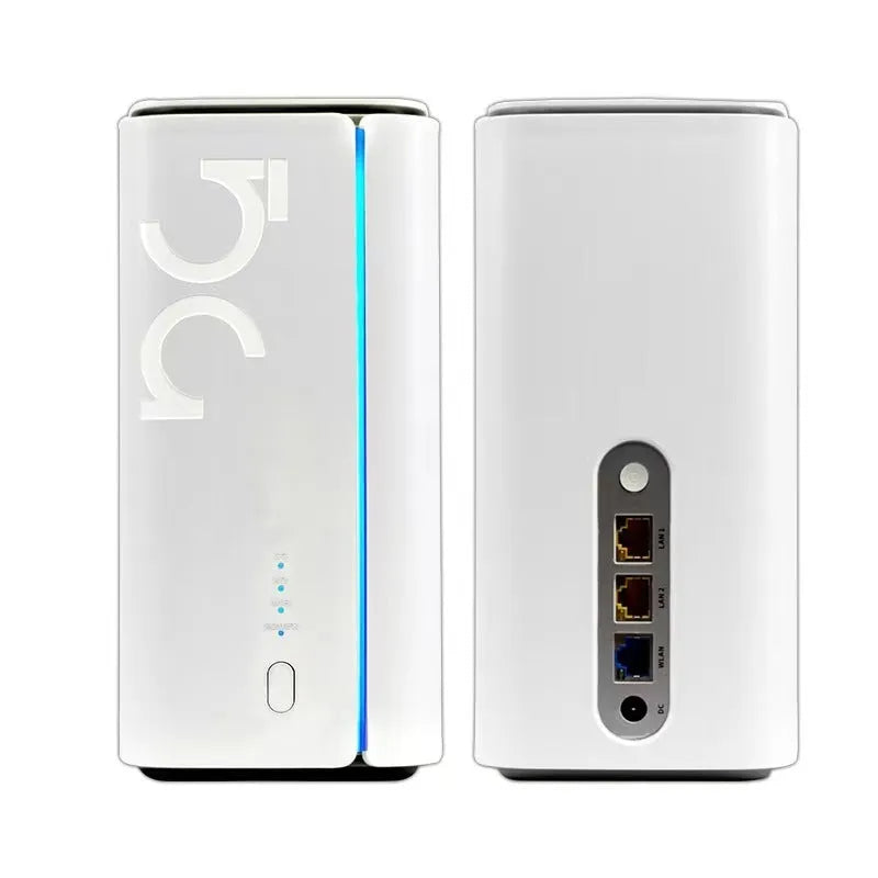 Compact 4G CPE wireless router with data cable and manual for wired to wireless network conversion