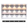 Rechargeable Cat's Eye Hill corrugated LED light strip in black, showing magnetic mount and hill projection light effect.