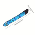 Snake shape plush dog squeaky toy with multicolour stripe print in blue, green and rainbow options