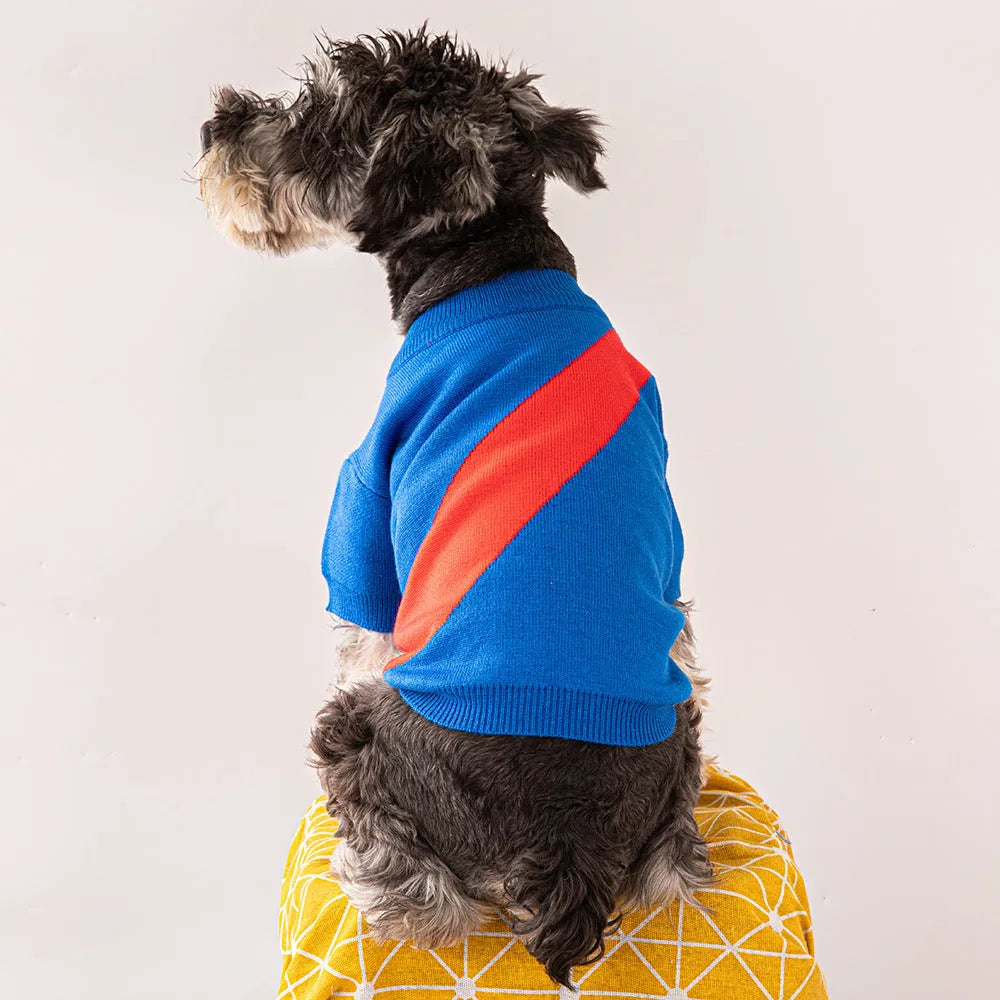 Wool dog sweater for corgis and poodles in casual style showing colour options