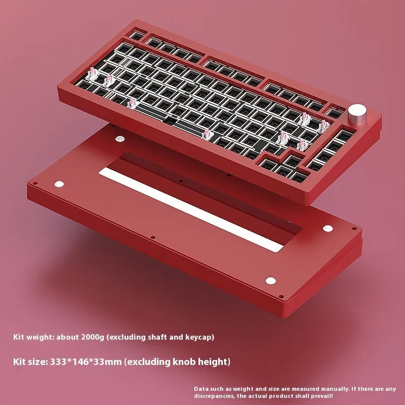 Heiji Snake aluminium mechanical keyboard kit showing components for custom assembly