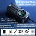 Wireless portable car air pump with 6000mAh battery and multiple valve adapters