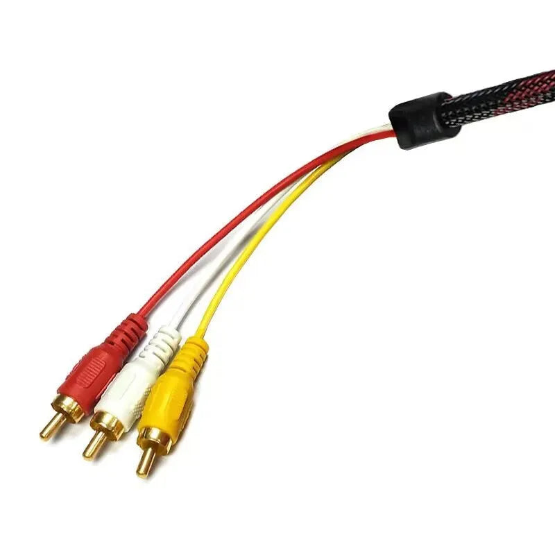 HDMI to AV15 M conversion wire adapter cable with 1.5m length and alloy connectors
