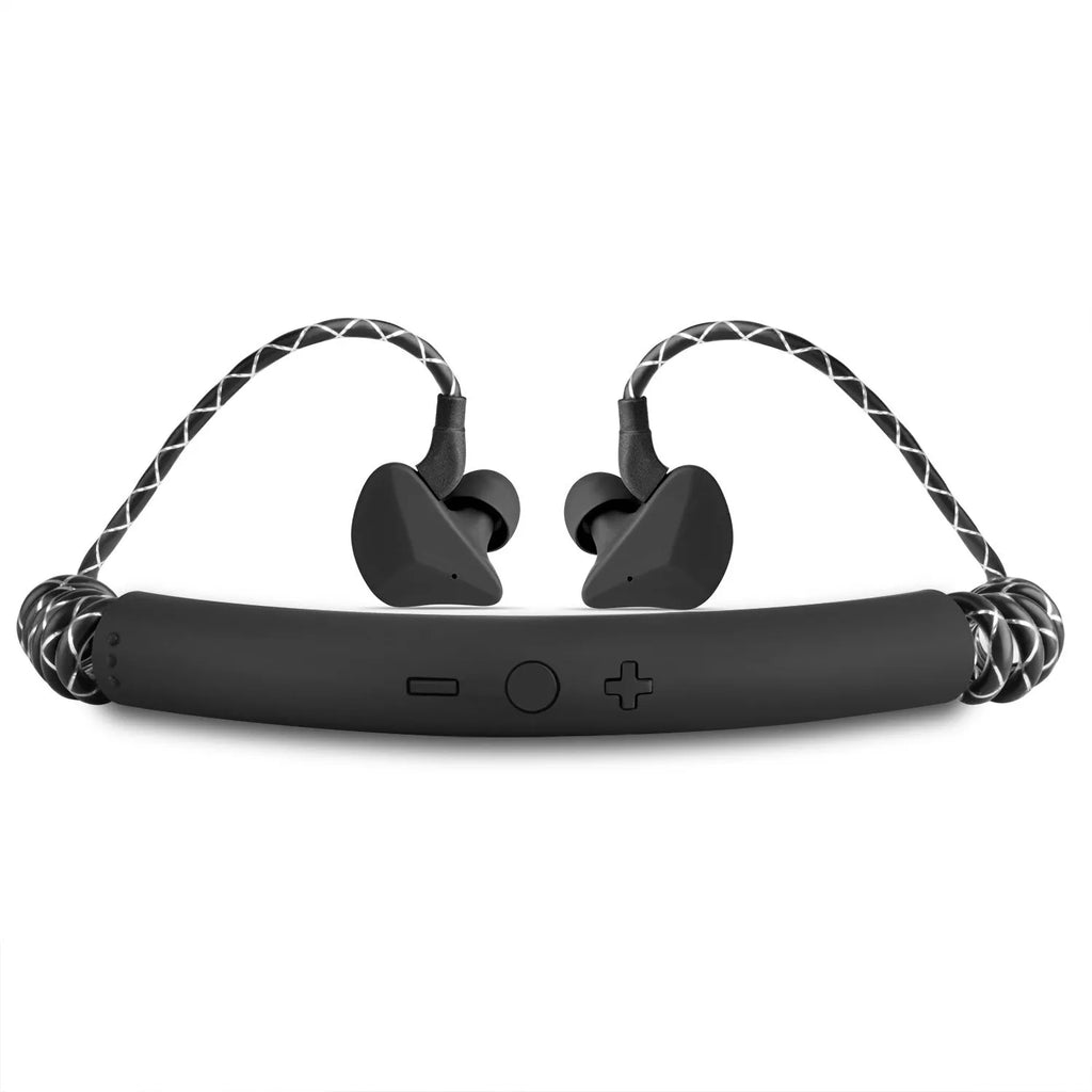 Wireless sports in-ear telescopic earphone, Bluetooth 5.0, black or white, 10m transmission range