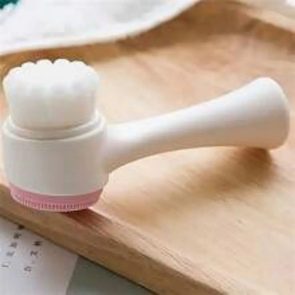 Blue and pink pet paw brushes with nylon bristles for cleaning dog and cat paws.