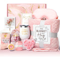 Aromatherapy candle soap bath set in modern plastic gift box measuring 27x23x13cm