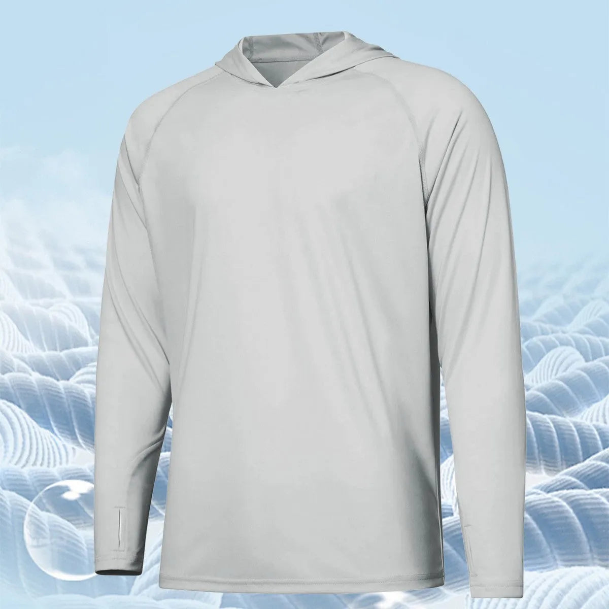 Outdoor long sleeve hooded top for UV protection in various colours