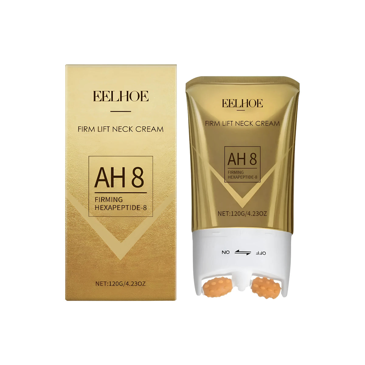Jar of firming neck cream with peptide and ceramide formula, 120g