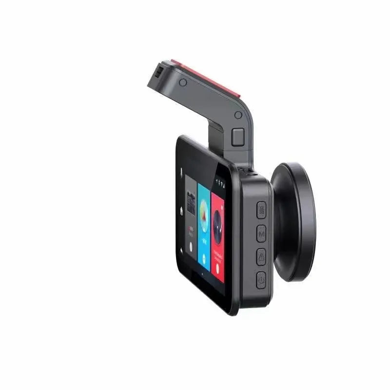 3-inch HD car DVR dash camera with dual lens recording system showing front and rear camera placement