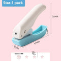 Manual hand punch press with love, star, 4mm and 6mm round pattern dies for craft embossing.