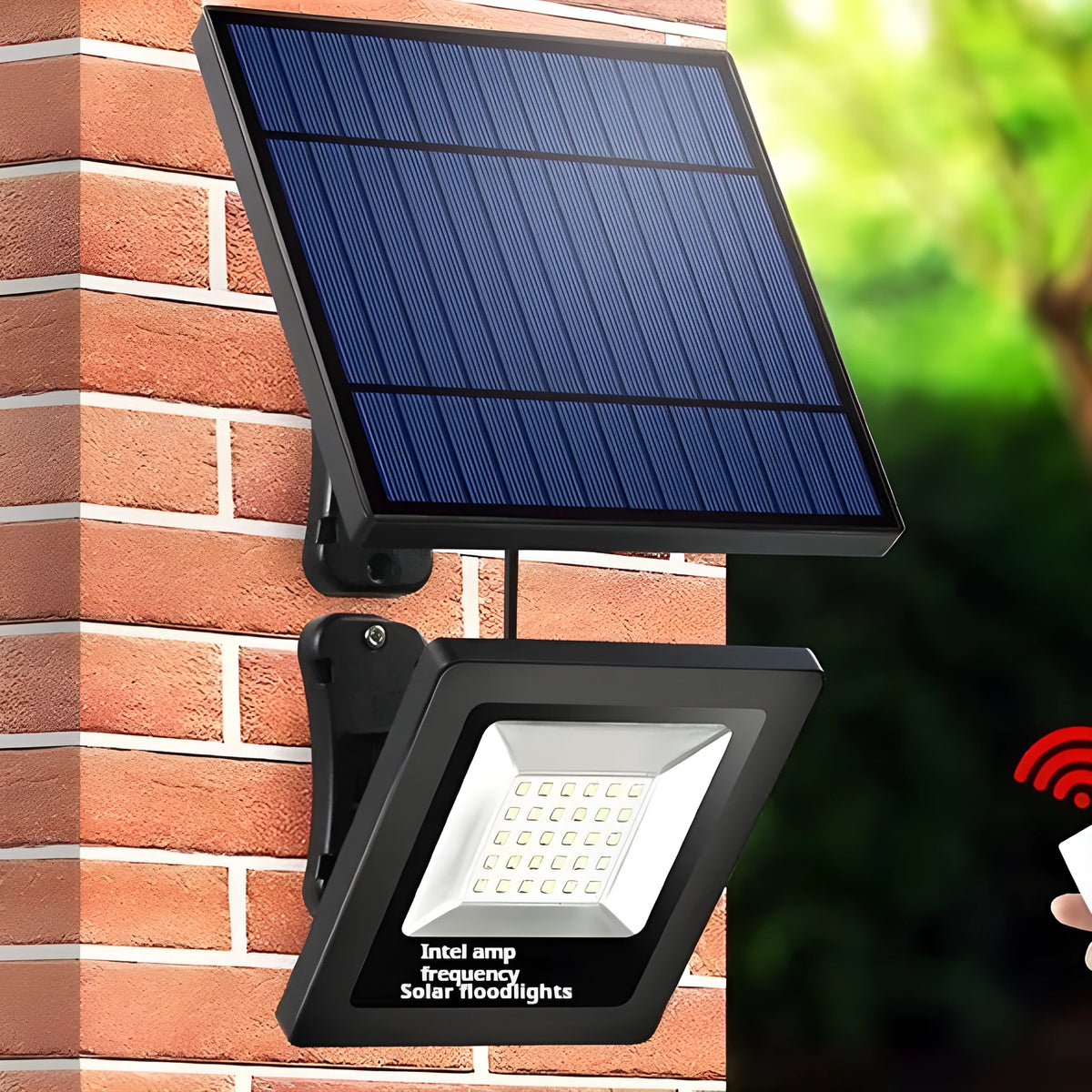 Solar-powered LED courtyard light with waterproof housing for outdoor household use