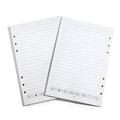 Loose leaf spiral notebook refill pack with 64-page paper block and assortment of pen refills