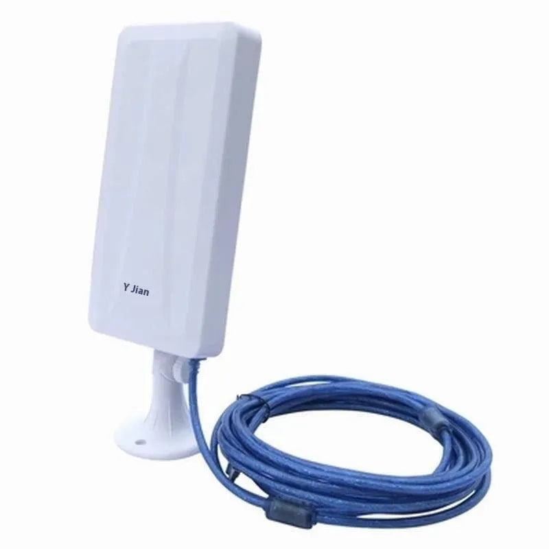 White USB wireless network card with compact design for desktop placement