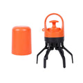 Blue and orange pet pooper scooper with claw design for outdoor waste clean-up