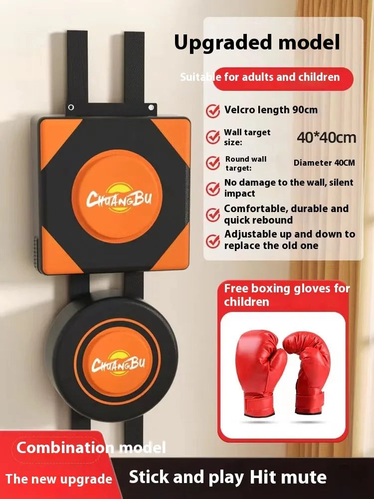 Hanging boxing sandbag wall target made from PU leather for home training
