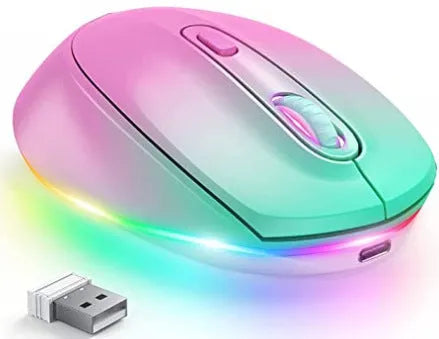 24g wireless optical mouse in various colours with USB charging cable