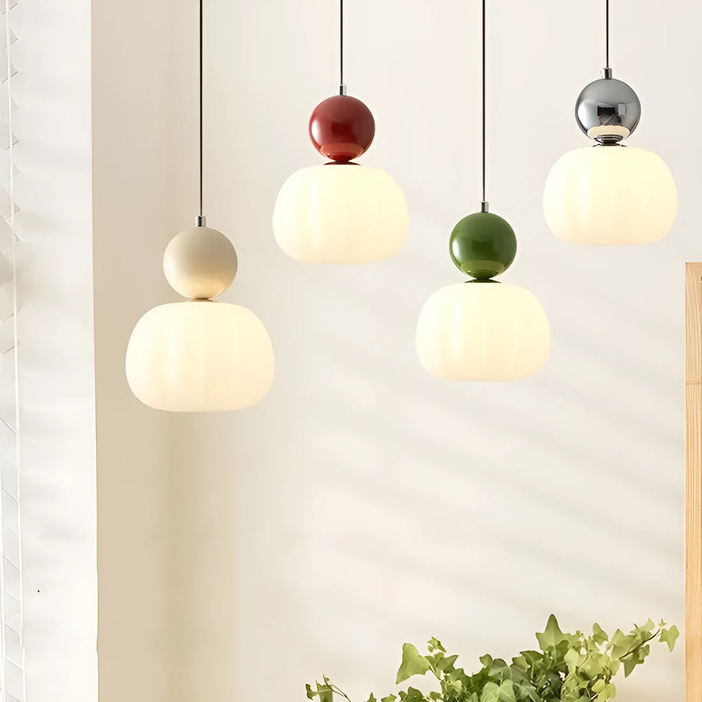 Nordic style creative pumpkin shaped alloy chandelier ceiling light in chrome finish