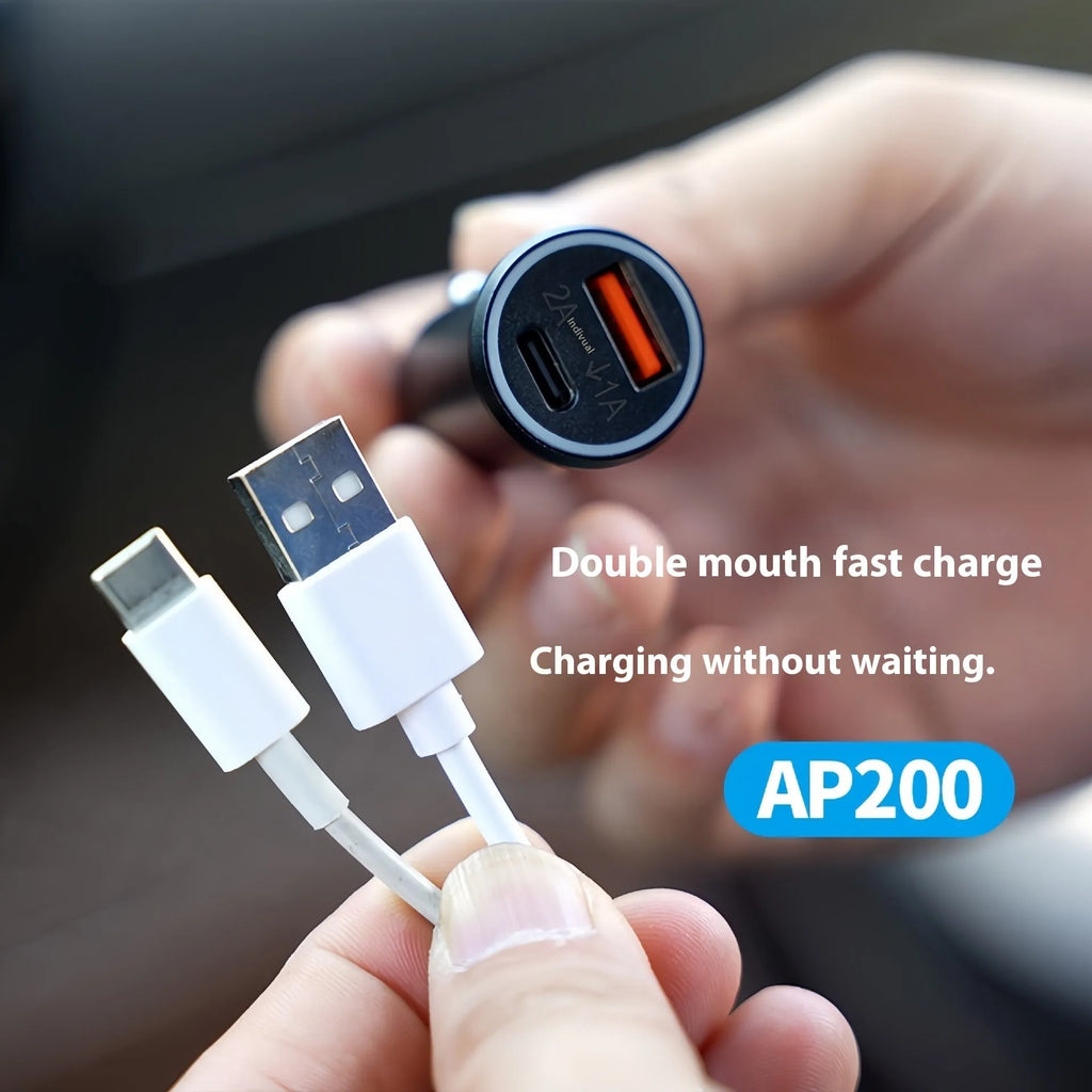 Black car GPS locator tracking device with charger installation for vehicle security
