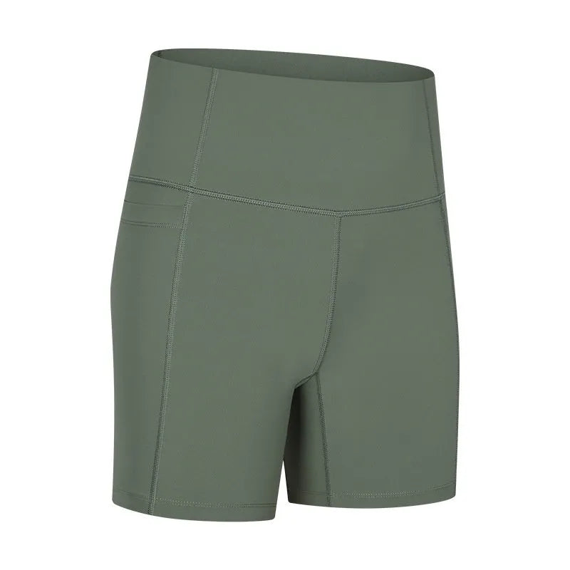Women's tight-fit sports shorts in cotton blend fabric, shown in black, for running and gym workouts.