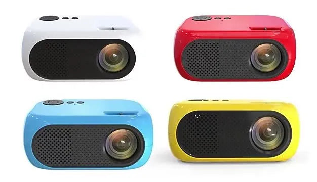 M24 micro mini portable projector in gold or white with compact design