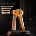 Adjustable hand gripper exercise equipment showing resistance settings from 5 to 60 with colour-coded mechanical display