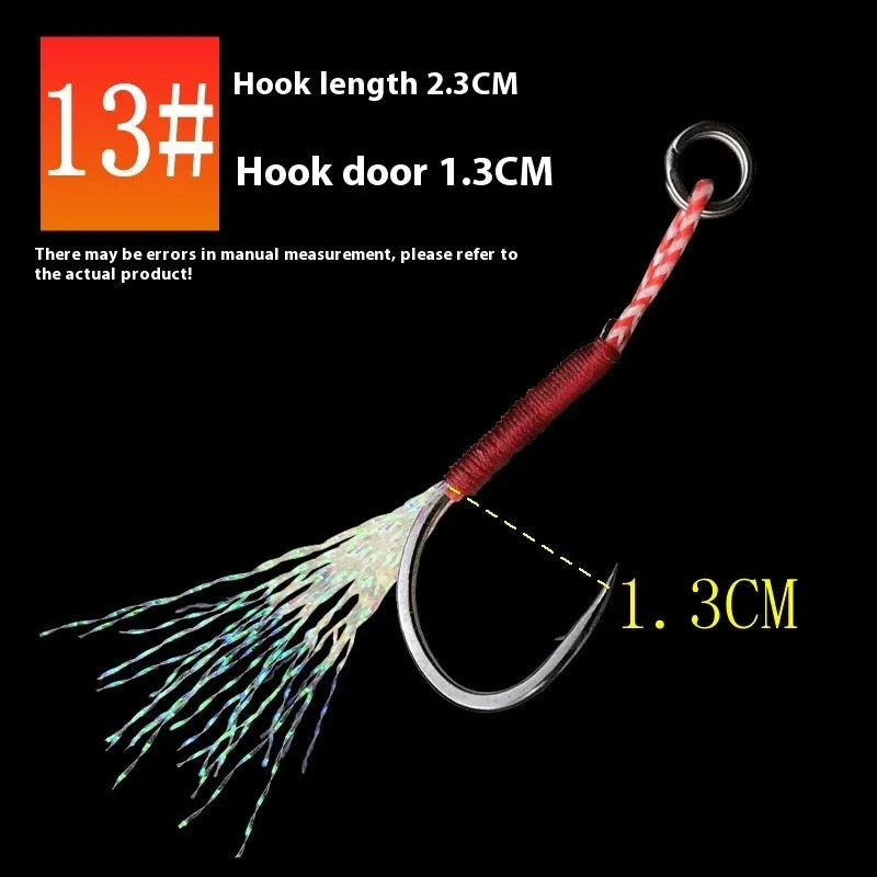 Bright wire iron plate single hook fishhook for boat and sea fishing in size No. 10
