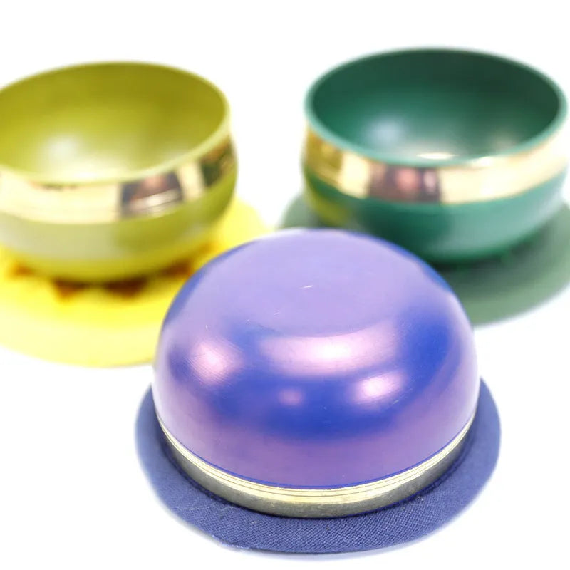 7.8cm hand-hammered Himalayan singing bowl in seven colour options for meditation and sound therapy