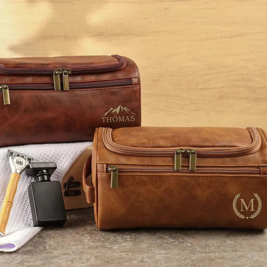 Men's PU travel bag in four colour options with included makeup pouch