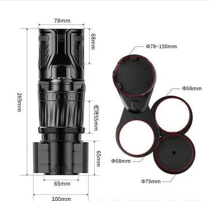 One Point Four adjustable car water cup holder with retractable base in carbon fibre black colour