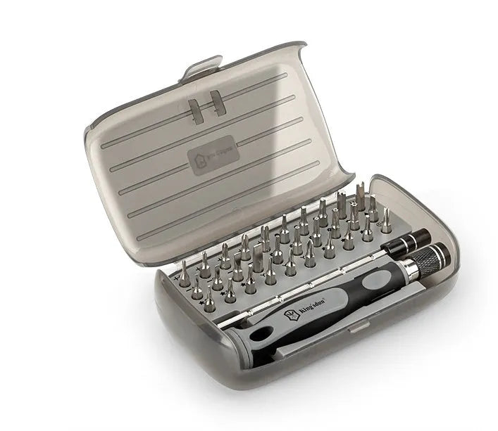 32 in 1 screwdriver set with 30 bits in storage case, CRV steel construction with PP plastic handle