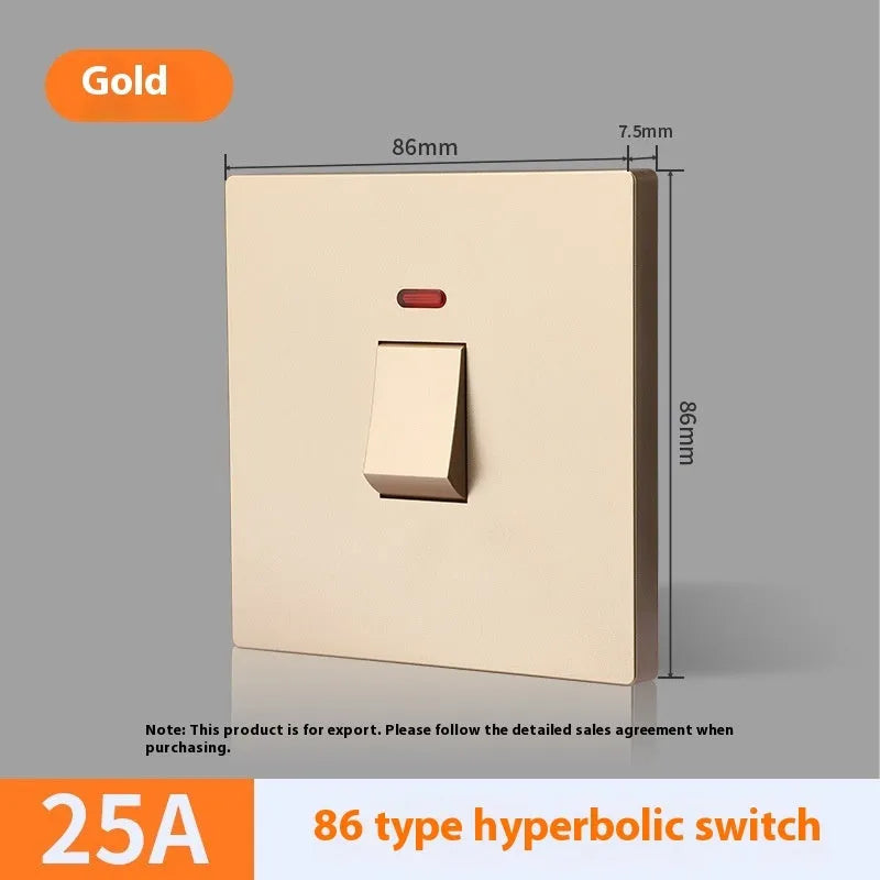 25A 45A 3P water heater switch with light panel in gold grey white colours