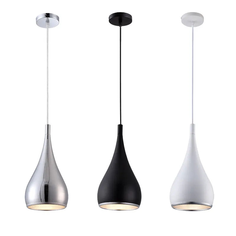 Minimalist iron chandelier in black finish with three-head disc design for bedroom or living room