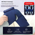 Blue self-heating knee massager with airbag compression, vibration and heating functions for joint therapy